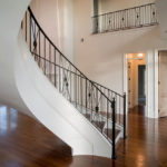 Front View - Curved Ornate Staircase Railing