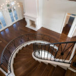 Angled View - Curved Ornate Staircase Railing